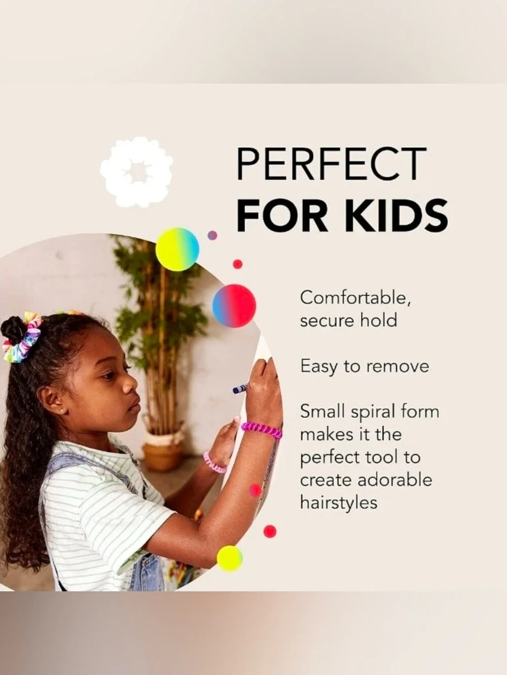 6 Packs Of 2 Crayola x invisibobble Kids No-Ouch Hair Ties - Multi Color